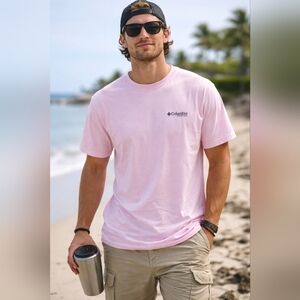 Columbia PFG Men's Pink T-shirt Large Nwt New
